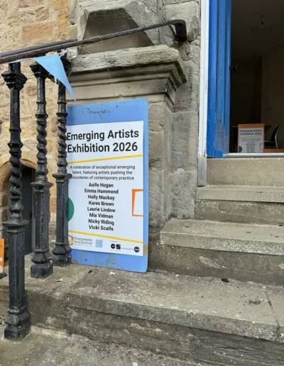 Photograph documenting Emerging Artists at the Venue